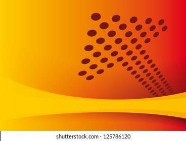Abstract orange arrow background