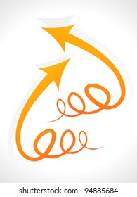 abstract orange arrow style vector illustration