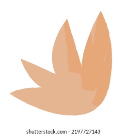 Abstract orange autumn leaf. Vector illustration on isolated background