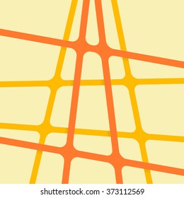 Abstract orange backdrop. Orange backdrop with overlapping lines. Orange backdrop with intersecting stripes.