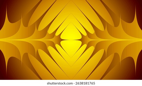 Abstract orange background with 3d lines pattern, symmetrical minimal striped vector background.