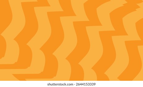 Abstract orange background with artistic golden lines and a vibrant sun pattern