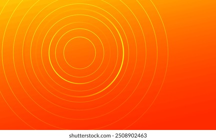 Abstractas fondo naranja con líneas circulares. Vector Eps10
