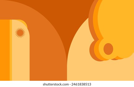 abstract orange background with circles