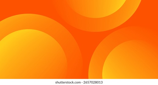 Abstract orange background with circles. 