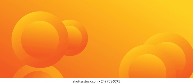 Abstract orange background with circles. Amazing EPS Vector