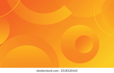 Abstractas fondo naranja con círculos. Increíble ilustración de Vector