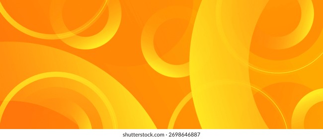 Abstractas fondo naranja con círculos, líneas diagonales. Ilustración vectorial.