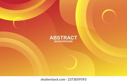 Abstract orange background with circles. Dynamic shapes composition. Eps10 vector