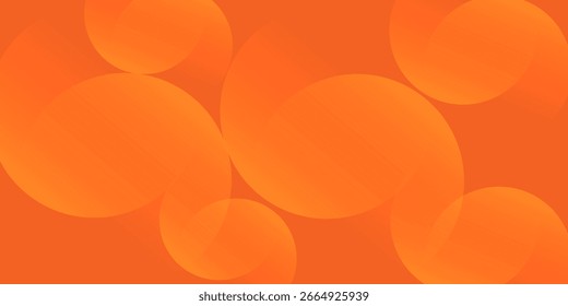 Abstract orange background with circles. Dynamic shape composition.