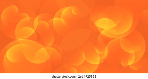Abstractas fondo naranja con círculos. Composición dinámica de la forma.