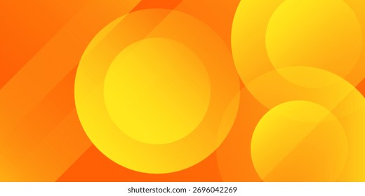 Abstract orange background with circles. Elegant Vector illustration