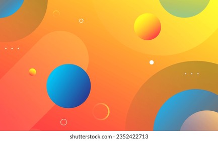 Abstract orange background with circles. Eps10 vector