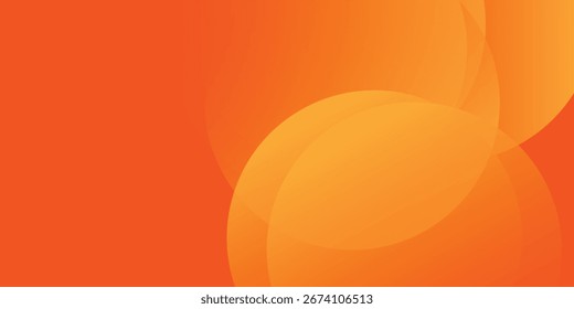 Abstract orange background with circles. futuristic geometric background eps10