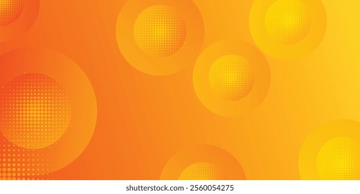 Abstract orange background with circles. geometric shapes background for flyer, poster, brochure, cover