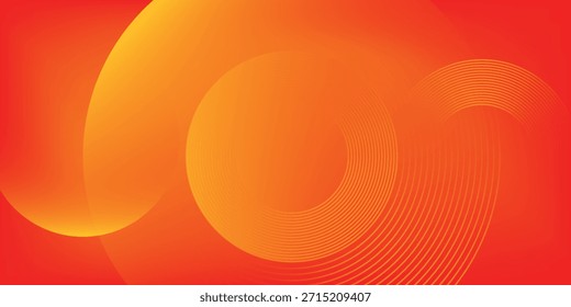 Fondo naranja Abstractas con círculos. Fondo de Formas geométricas para flyer, póster, folleto, cubierta
