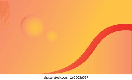 Abstractas fondo naranja con círculos y líneas, Ilustración vectorial para su diseño