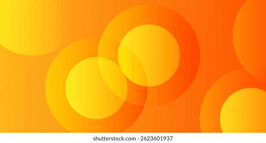 Abstract orange background with circles. Modern Desain Vector illustration