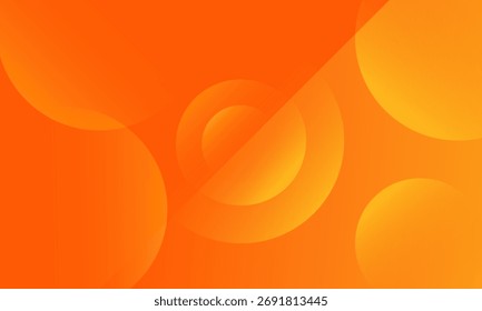 Abstract orange background with circles. Modern design