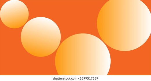 Abstrait, arrière-plan orange avec cercles. Costume pour bannière, web, brochure, pamflet et présentation