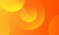 Abstract Orange Background With Circles. Vector Illustration