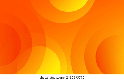 Abstract orange background with circles. Vector illustration