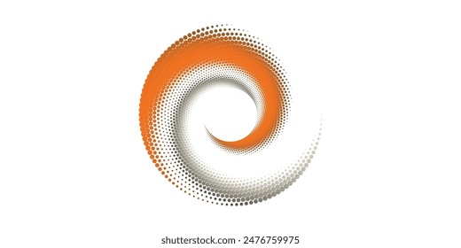 Abstract orange background with circles. Vector illustration