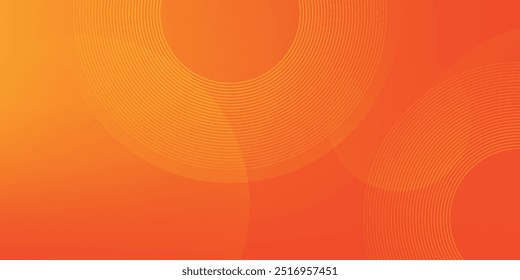 Abstract orange background with circles. Vector illustration