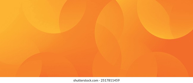 Abstract orange background with circles. Vector illustration