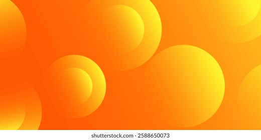 Abstract orange background with circles. Vector illustration