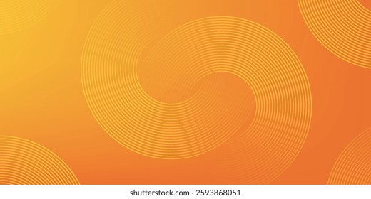 Abstract orange background with circles. Vector illustration
