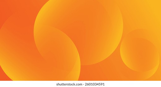 Abstract orange background with circles. Vector illustration