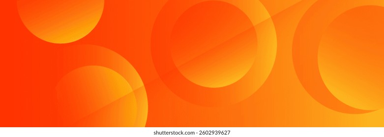 Abstract orange background with circles. Vector