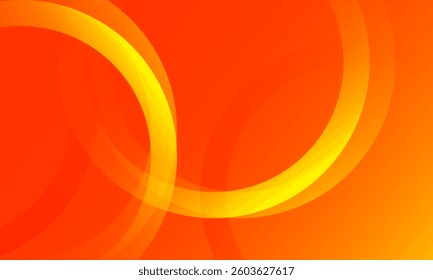 Abstract orange background with circles. Vector illustration