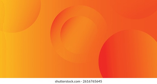 Abstract orange background with circles. Vector illustration