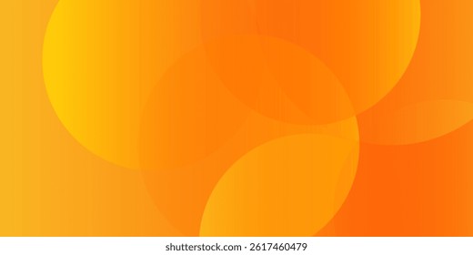 Abstract orange background with circles. Vector illustration moden gradient
