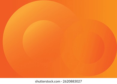 Abstrakter orangefarbener Hintergrund mit Kreisen. Vektorgrafik eps10