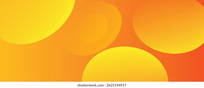Abstract orange background with circles. Vector illustration