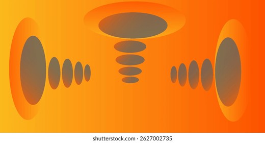 Abstractas fondo naranja con círculos. Ilustración vectorial