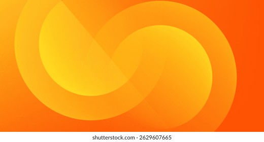 Abstract orange background with circles. Vector illustration