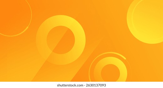 Abstract orange background with circles. Vector illustration