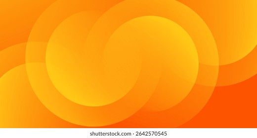 Abstract orange background with circles. Vector illustration