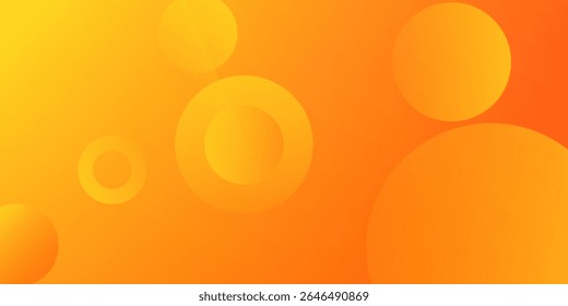 Abstract orange background with circles. Vector illustration