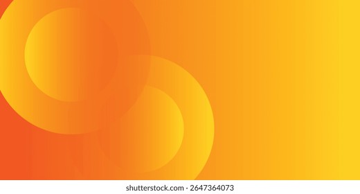 Abstract orange background with circles. Vector illustration modern arts