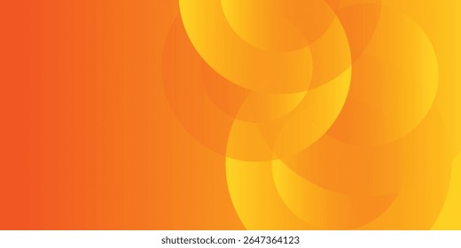 Abstract orange background with circles. Vector illustration modern arts