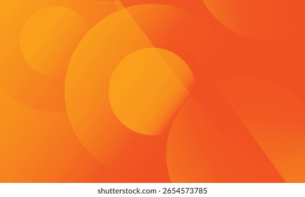 Abstract orange background with circles. Vector illustration