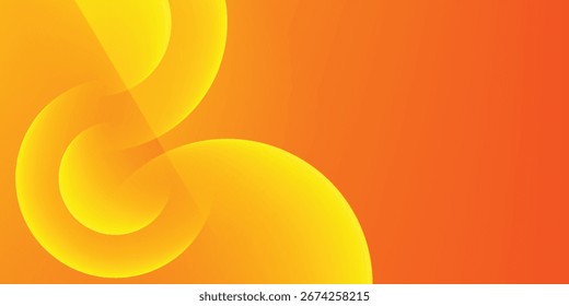 Abstract orange background with circles. Vector illustration