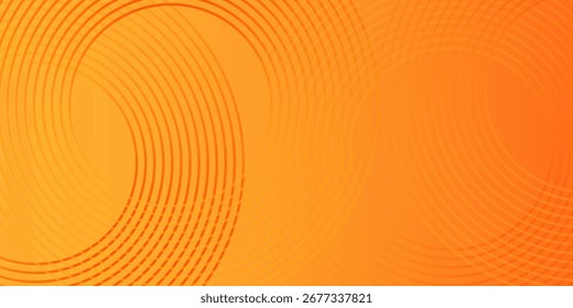 Abstract orange background with circles. Vector illustration simple art