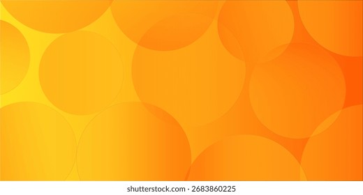 Abstract orange background with circles. Vector illustration