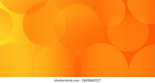 Abstract orange background with circles. Vector illustration